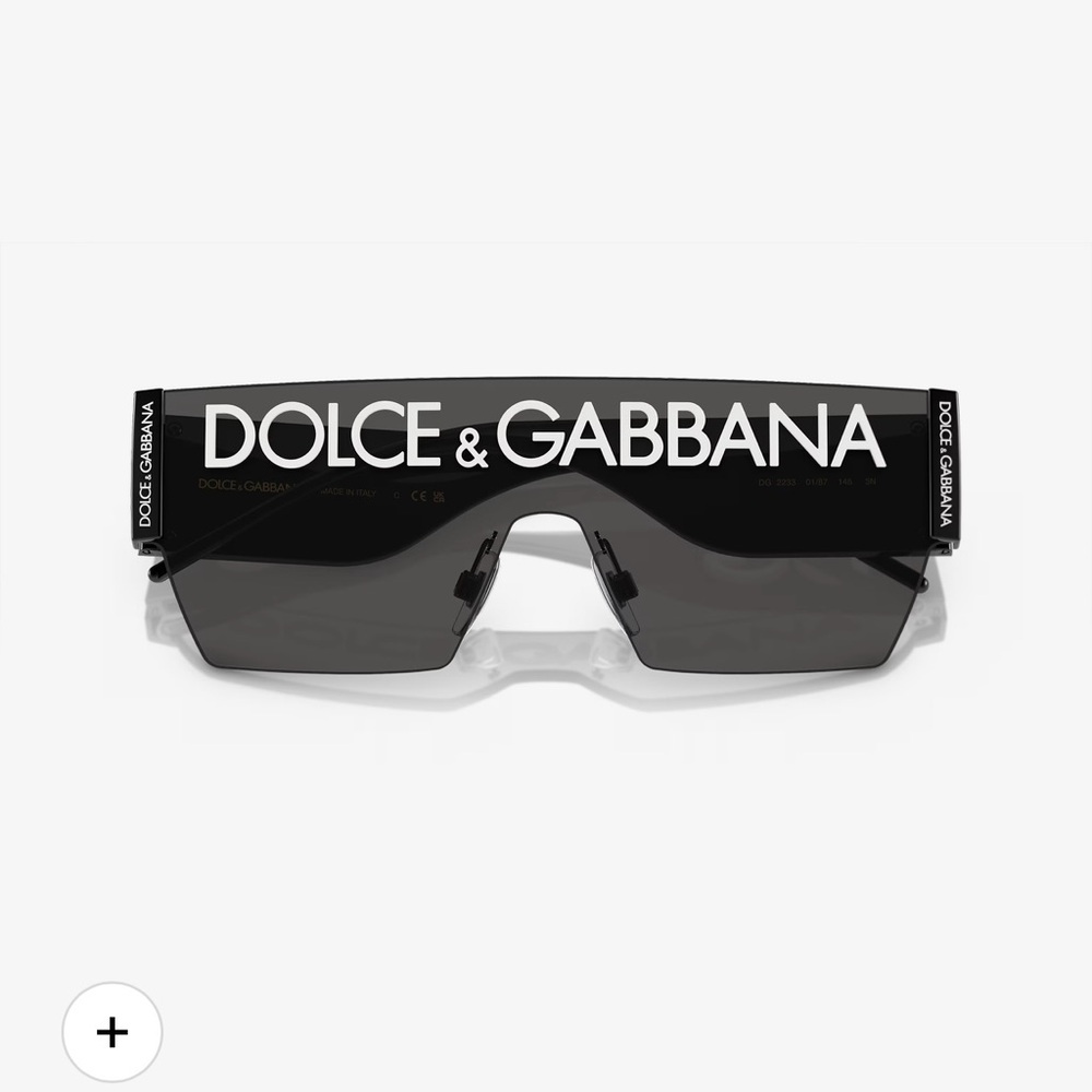 Dolce & Gabbana Bold Black Visor Sunglasses
